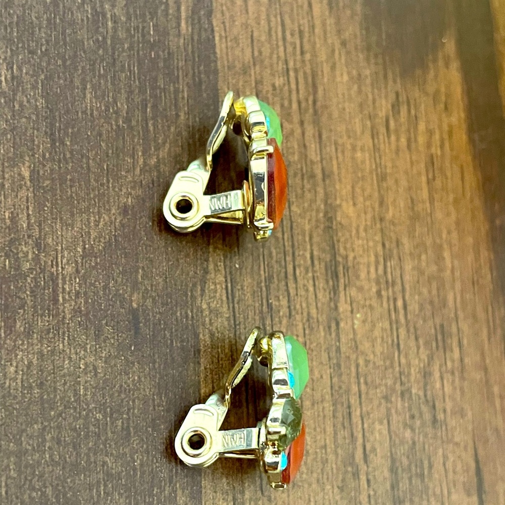 Colorful glass/crystal earrings.